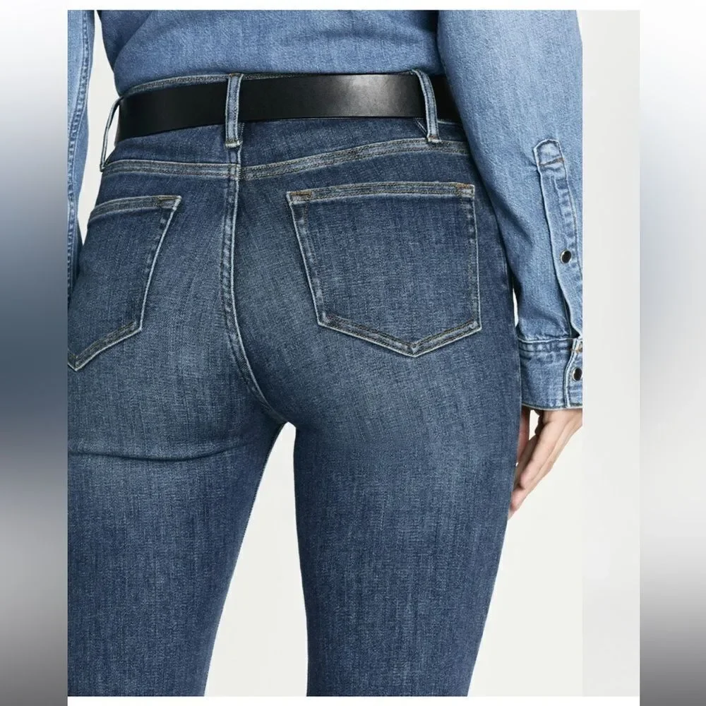 Frame Le High Straight Bestia Mid Wash Jeans size 29